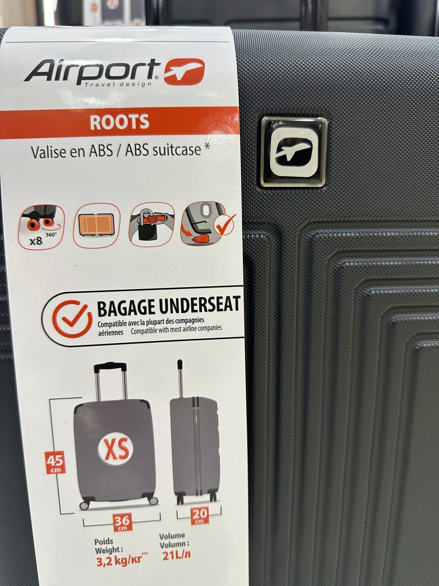 AIRPORT valise moyenne original 23KG noir