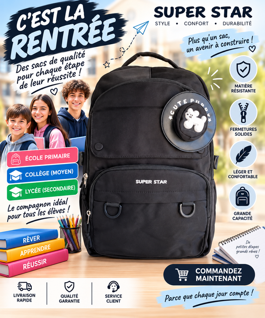 Sac à dos PRIM MOY LYCÉ 2452 noir