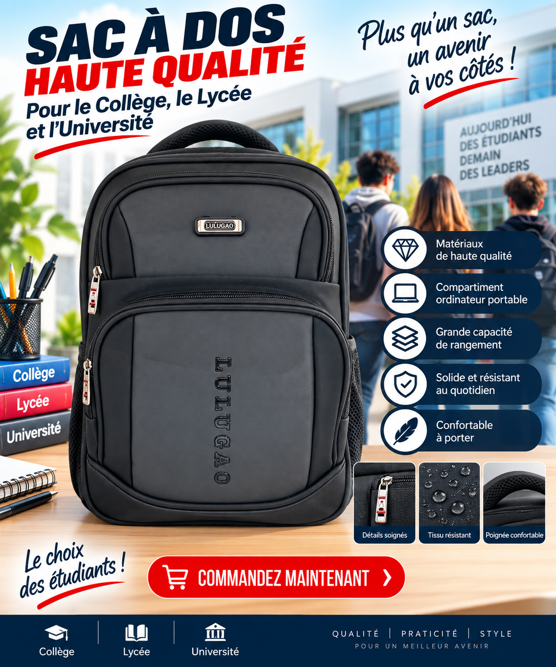 Sac à dos porte pc 2601-15 gris n