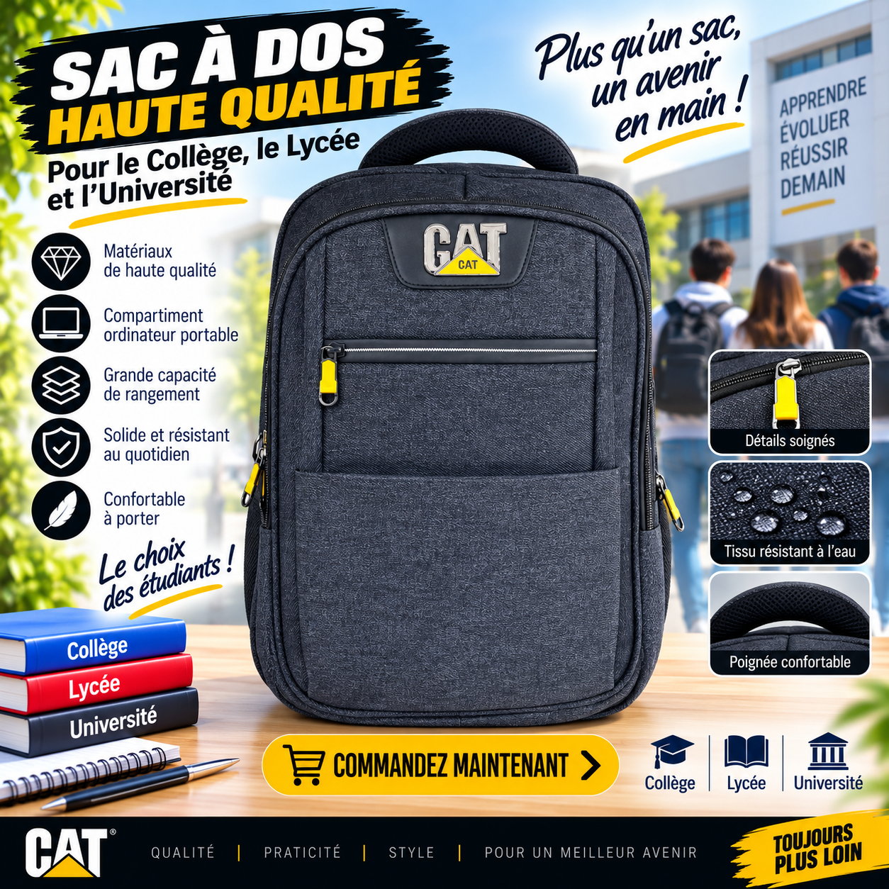 Sac à dos porte pc 2601-26 bleu jean