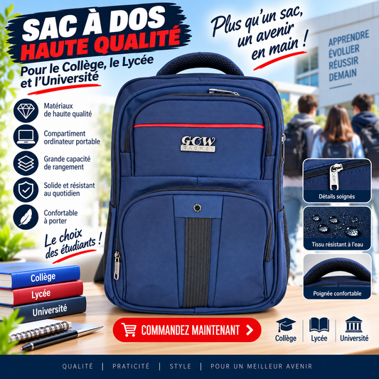 Sac à dos porte pc 2601-6 bleu