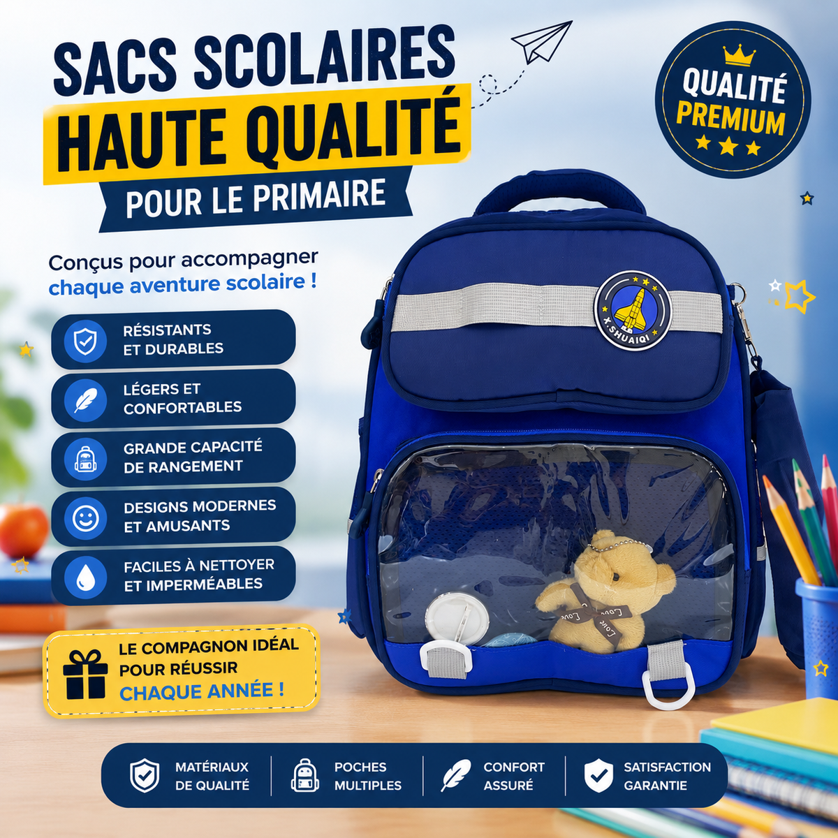 Sac à dos PRIM MOY LYCÉ 2604-11 bleu