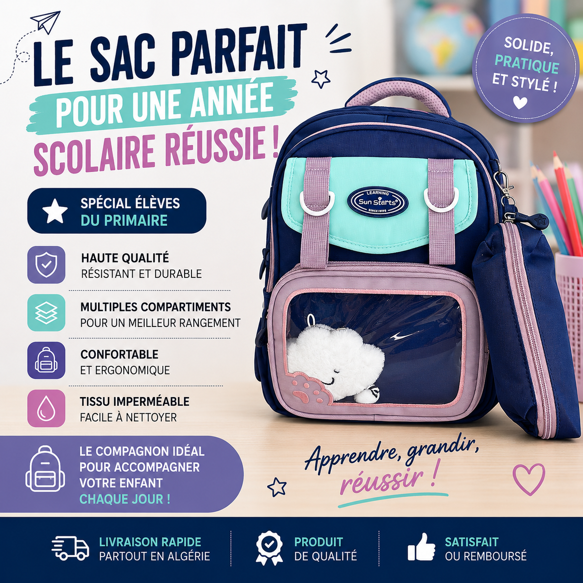 Sac à dos PRIM MOY LYCÉ 2923-14 bleu move