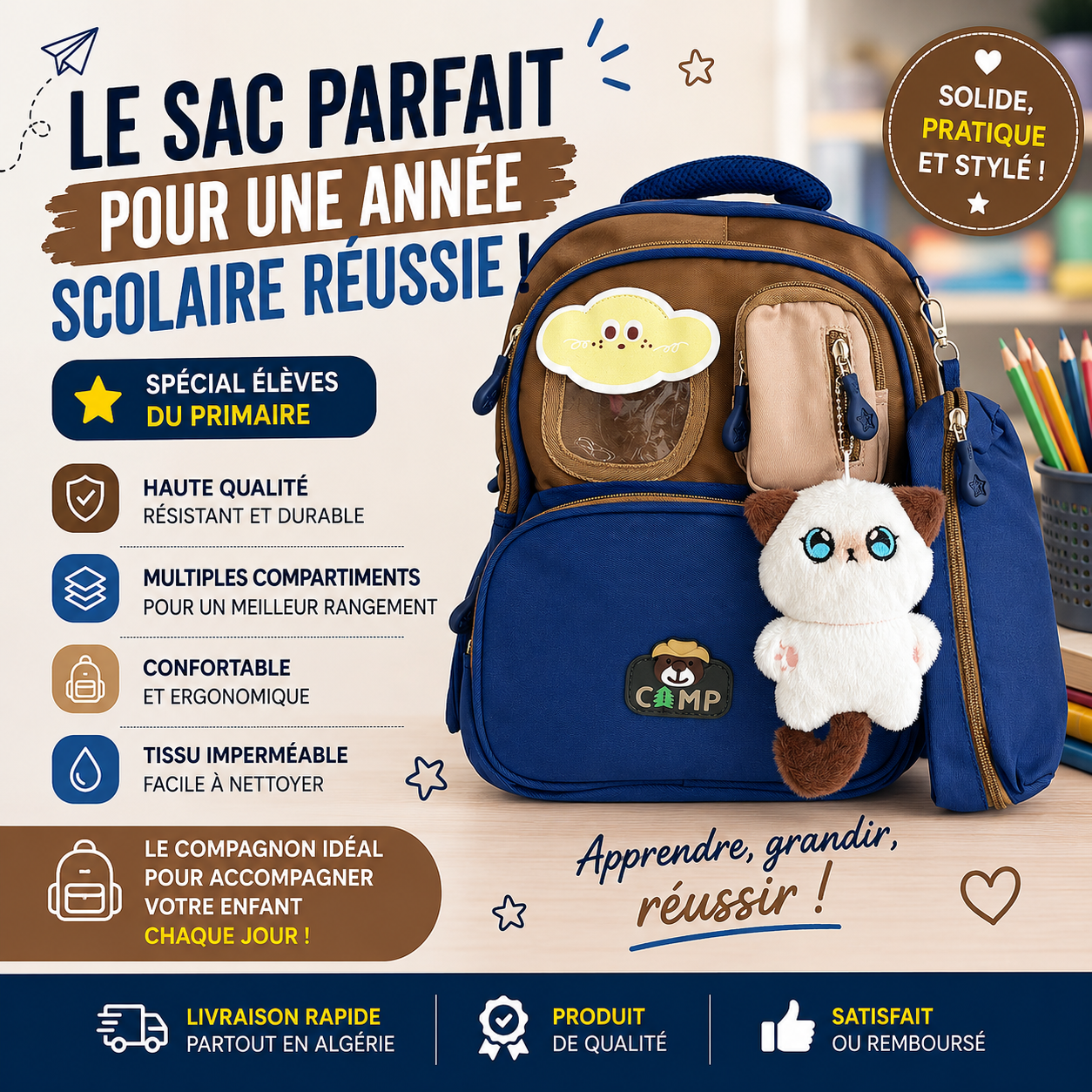 Sac à dos PRIM MOY LYCÉ 2925-14 bleu mar