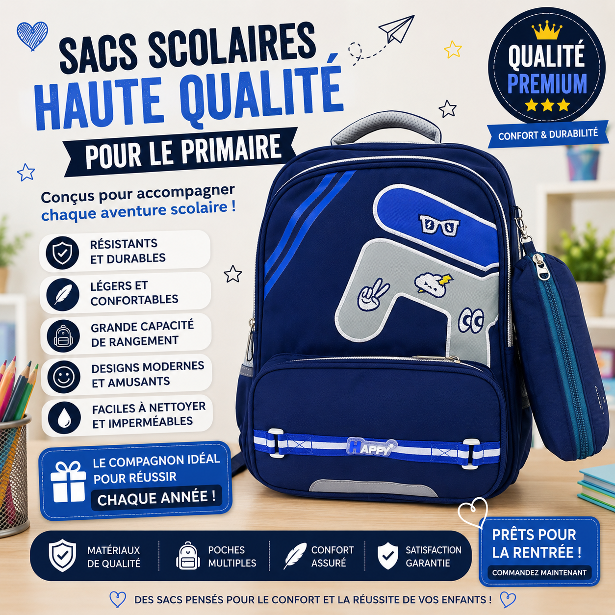 Sac à dos PRIM MOY LYCÉ 5035 bleu