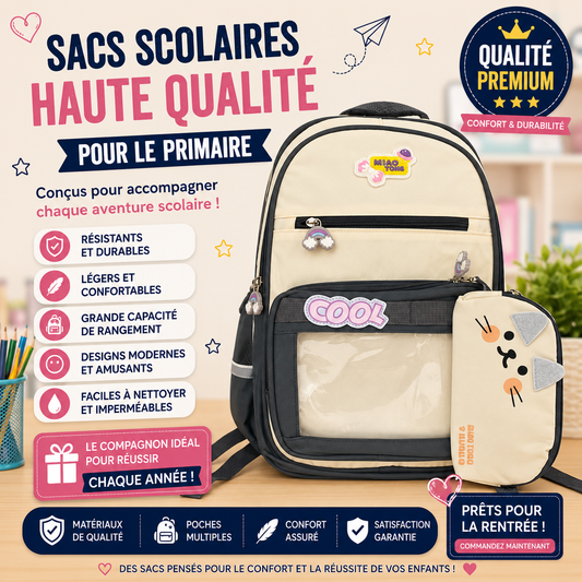 Sac à dos PRIM MOY LYCÉ 8070 gris beige