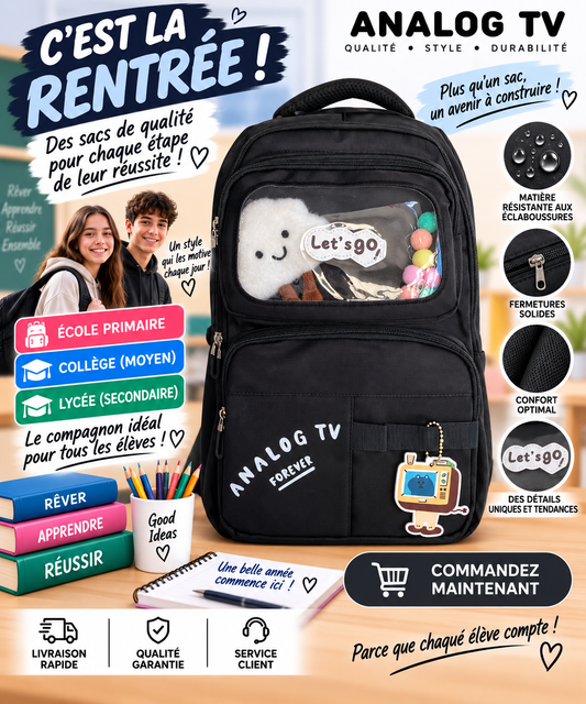 Sac à dos PRIM MOY LYCÉ 8833 noir