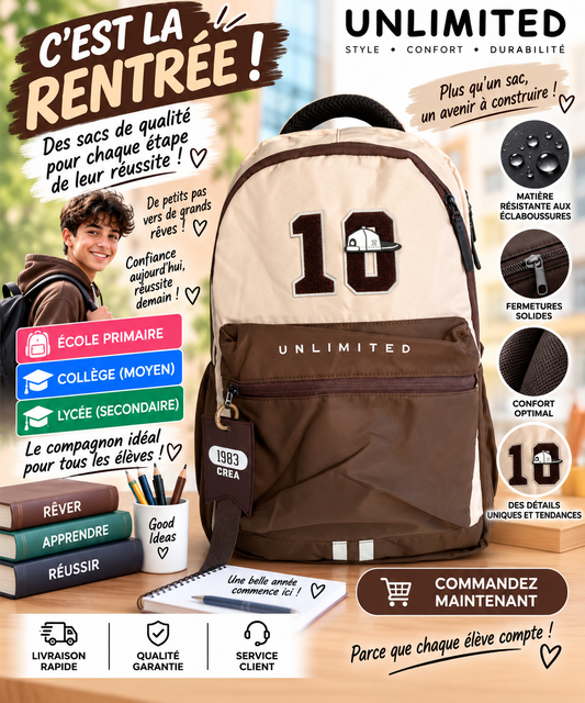 Sac à dos PRIM MOY LYCÉ 8931 marron